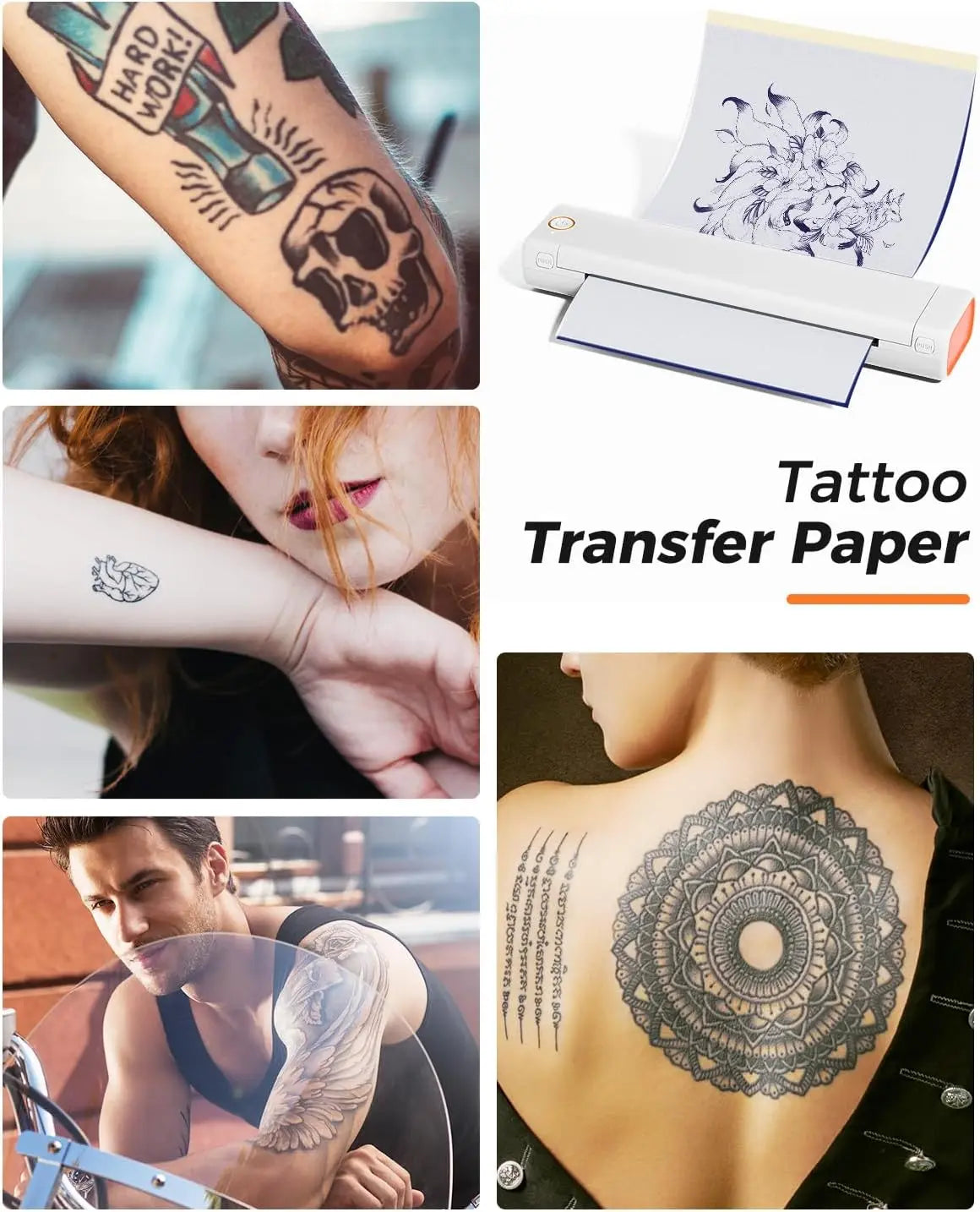 Revolutionize Your Tattoo Artistry with the M08F Wireless Tattoo Stencil Printer: Smartphone & PC Compatible!