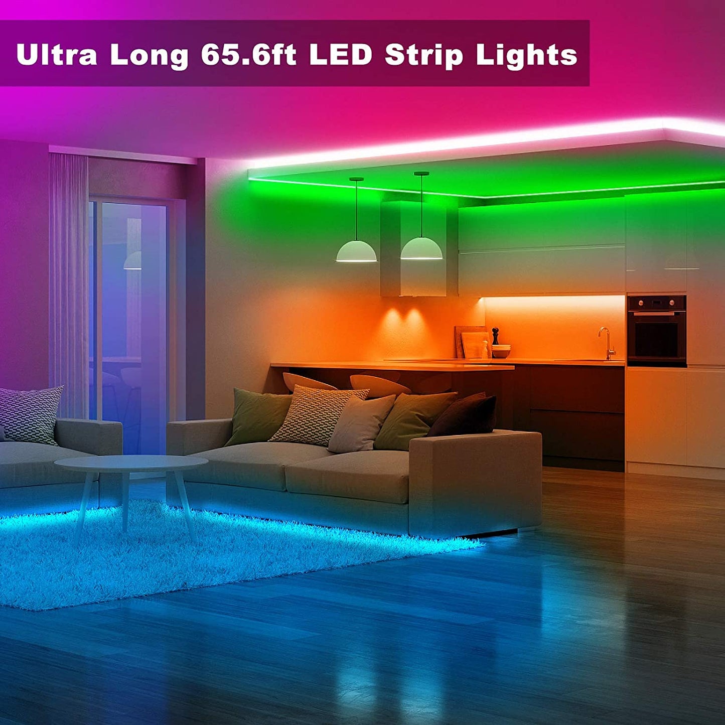 Light Up Your World: VOLIVO's 65.6ft RGB LED Strip Lights - A Symphony of Colors at Your Fingertips!