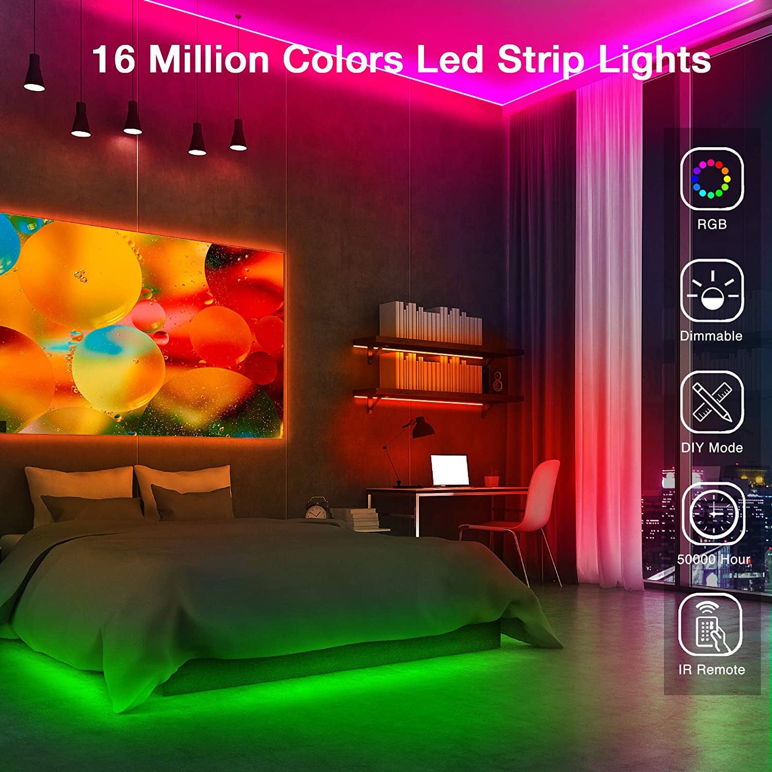 Light Up Your World: VOLIVO's 65.6ft RGB LED Strip Lights - A Symphony of Colors at Your Fingertips!